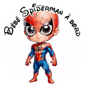 Autocollant Bébé à bord, Spiderman