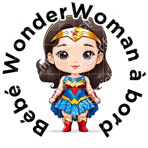 Autocollant Bébé à bord, Wonder Woman