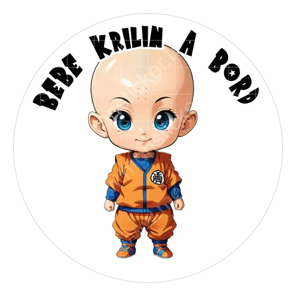 Autocollant Bébé à bord, Krilin – Image 2