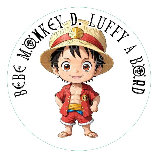 Autocollant Bébé à bord, Luffy